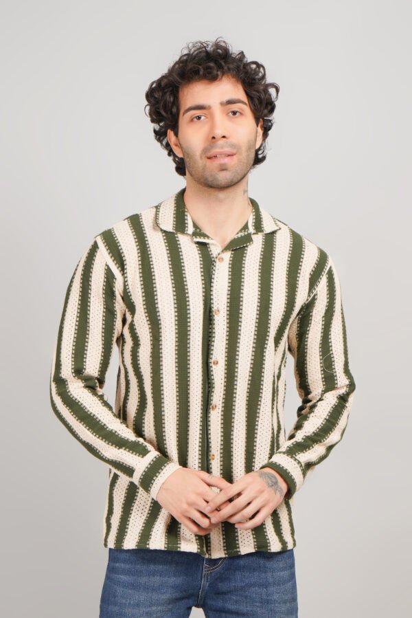 Men's Full Sleeves Funky Net Shirt