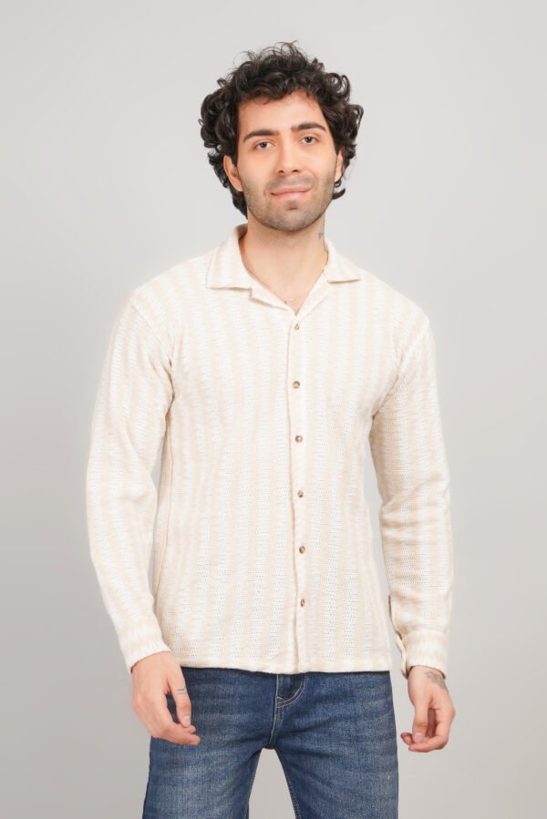 Men's Full Sleeves Funky Net Shirt