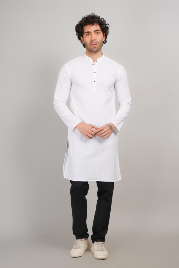 Men's Premium Cotton Blend Kadhai Kurta | Ethnic Wear | Traditional Indian Festive Kurta