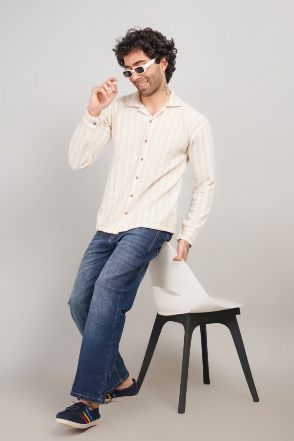 Men's Full Sleeves Funky Net Shirt - Image 3