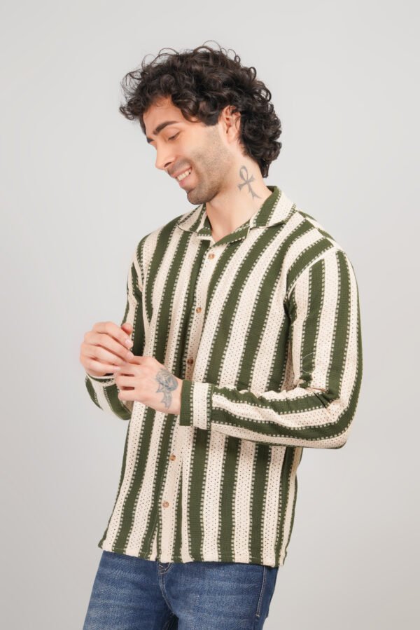 Men's Full Sleeves Funky Net Shirt - Image 2