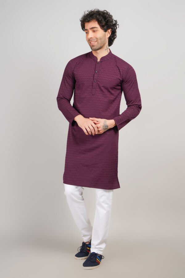 Men's Premium Cotton Blend Kadhai Kurta | Ethnic Wear | Traditional Indian Festive Kurta