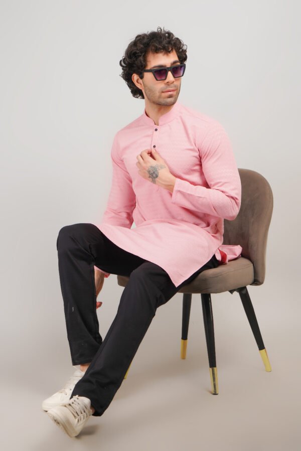 Men's Premium Cotton Blend Kadhai Kurta | Ethnic Wear | Traditional Indian Festive Kurta - Image 4