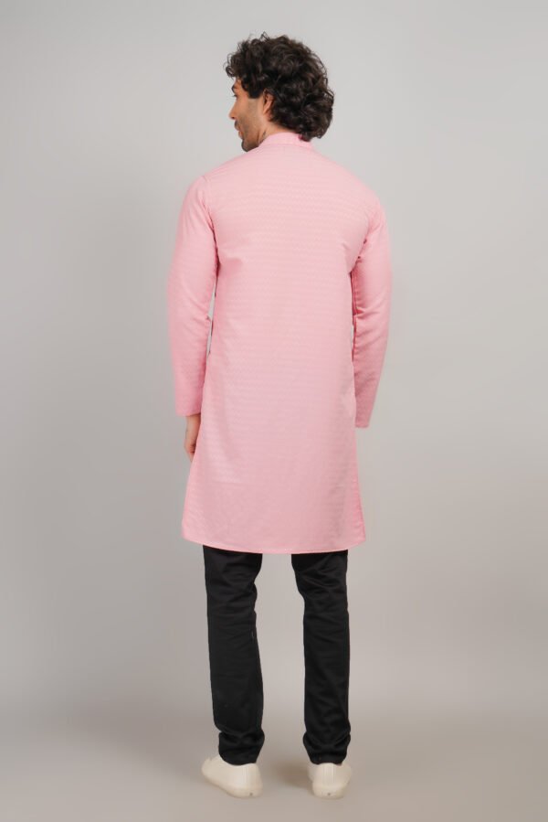 Men's Premium Cotton Blend Kadhai Kurta | Ethnic Wear | Traditional Indian Festive Kurta - Image 3