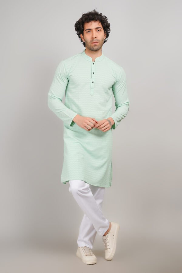 Men's Premium Cotton Blend Kadhai Kurta | Ethnic Wear | Traditional Indian Festive Kurta