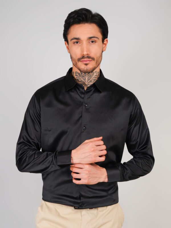 Menhills Party Wear Satin Shirt