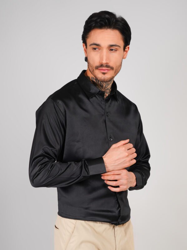 Menhills Party Wear Satin Shirt - Image 2