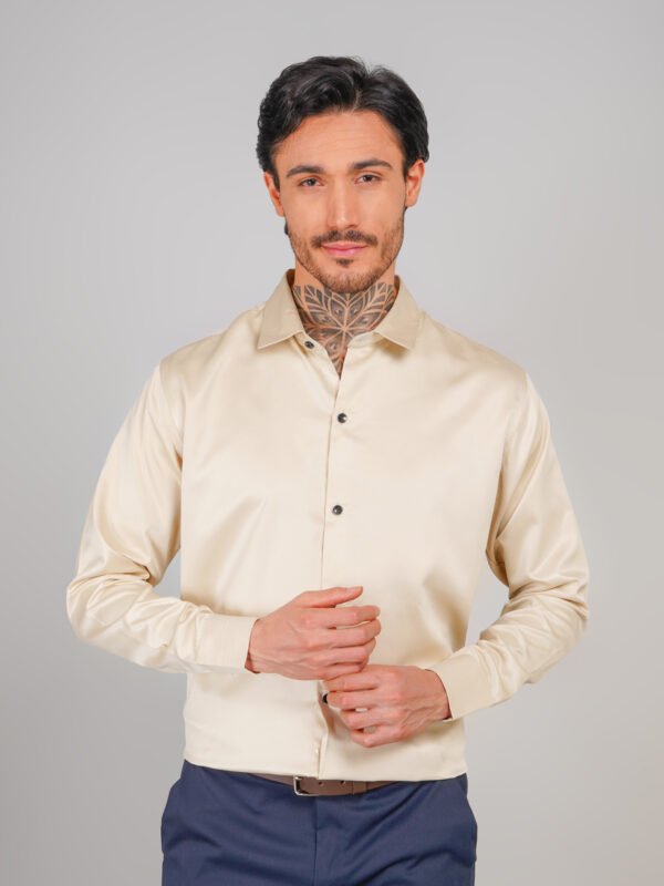 Menhills Party Wear Satin Shirt