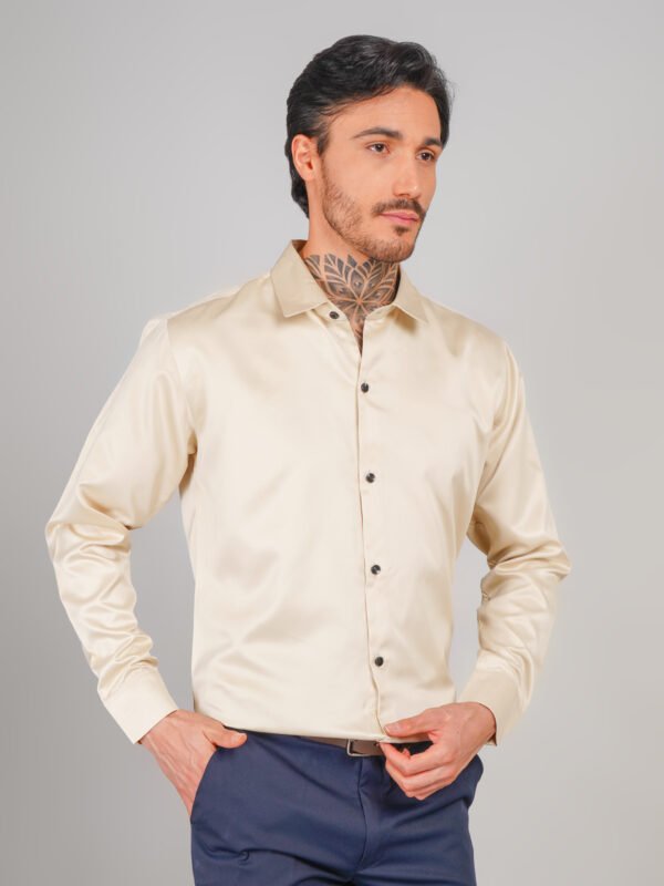Menhills Party Wear Satin Shirt - Image 2