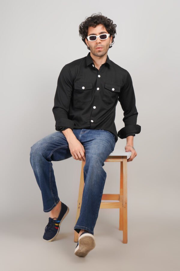 Menhills Double Pocket Popcorn Shirt - Image 2