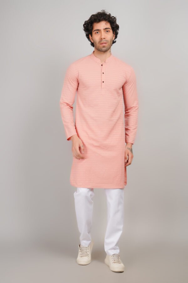 Men's Premium Cotton Blend Kadhai Kurta | Ethnic Wear | Traditional Indian Festive Kurta