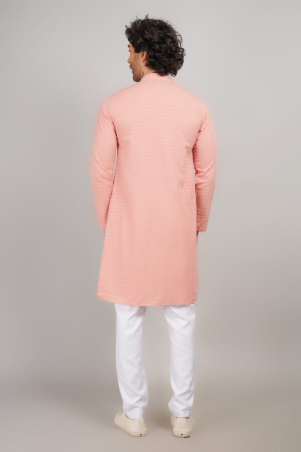 Men's Premium Cotton Blend Kadhai Kurta | Ethnic Wear | Traditional Indian Festive Kurta - Image 3