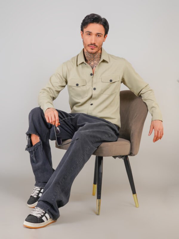 Menhills Double Pocket Popcorn Shirt - Image 2