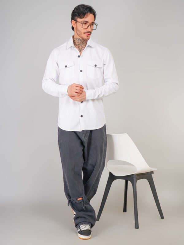 Menhills Double Pocket Popcorn Shirt - Image 2