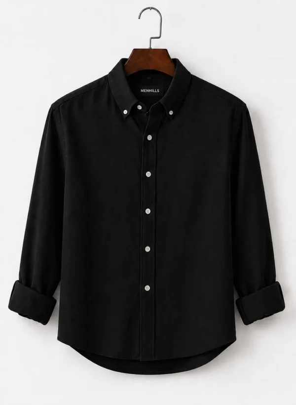 Linen Black Shirt - Premium Comfort Fit